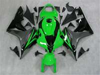 Motorcycle Fairings Kit - 2007-2008 Honda CBR 600RR Green/Silver Fairings | NH60708-33