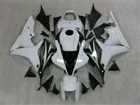 Motorcycle Fairings Kit - 2007-2008 Honda CBR 600RR White/Black Fairings | NH60708-62