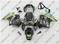 Motorcycle Fairings Kit - 2002-2013 Honda VFR 800 Black Movistar Fairings | NH80213-21