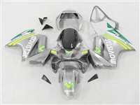 Motorcycle Fairings Kit - 2002-2013 Honda VFR 800 Silver Movistar Fairings | NH80213-22