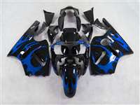 Motorcycle Fairings Kit - 2000-2001 Kawasaki ZX12R Blue Tribal Fairings | NK10001-12