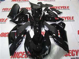 Motorcycle Fairings Kit - 2006-2011 Kawasaki ZX14R Gloss Black Fairings | NK10611-7