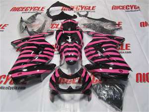 Motorcycle Fairings Kit - Pink Zebra 2008-2012 Kawasaki Ninja 250R Motorcycle Fairings | NK20812-10