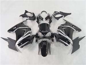 Motorcycle Fairings Kit - Black/Silver 2008-2012 Kawasaki Ninja 250R Motorcycle Fairings | NK20812-23