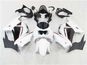 Motorcycle Fairings Kit - Black/White 2008-2012 Kawasaki Ninja 250R Motorcycle Fairings | NK20812-3