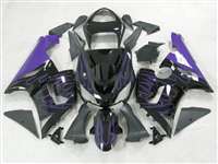 Motorcycle Fairings Kit - 2005-2006 Kawasaki ZX6R Purple Flame Fairings | NK60506-22