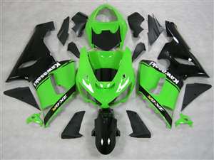 Motorcycle Fairings Kit - 2005-2006 Kawasaki ZX6R Green Racer Fairings | NK60506-28