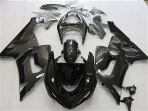 Motorcycle Fairings Kit - 2005-2006 Kawasaki ZX6R Dark Charcoal Metallic Fairings | NK60506-49