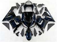 Motorcycle Fairings Kit - 2005-2006 Kawasaki ZX6R Blue Ice Fire Fairings | NK60506-5