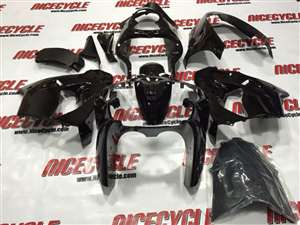 Motorcycle Fairings Kit - 2000-2001 Kawasaki ZX9R Dark Black Fairings | NK90001-4