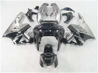 Motorcycle Fairings Kit - 1994-1997 Kawasaki ZX9R Silver/Black Fairings | NK99497-7