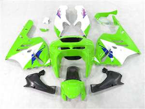 Motorcycle Fairings Kit - 1994-1997 Kawasaki ZX9R Green/White Fairings | NK99497-9