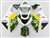 Motorcycle Fairings Kit - 2000-2002 Suzuki GSXR 1000 Green/Yellow/White Fairings | NS10002-4