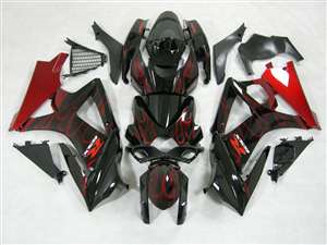 Motorcycle Fairings Kit - 2007-2008 Suzuki GSXR 1000 Blazing Red Fairings | NS10708-12