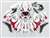 Motorcycle Fairings Kit - 2007-2008 Suzuki GSXR 1000 Red Tribal on White Fairings | NS10708-25