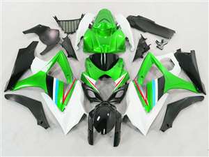 Motorcycle Fairings Kit - 2007-2008 Suzuki GSXR 1000 White/Green Fairings | NS10708-31