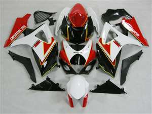 Motorcycle Fairings Kit - 2007-2008 Suzuki GSXR 1000 White/Red/Black Fairings | NS10708-6