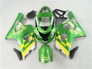 Motorcycle Fairings Kit - Green Movistar 2004-2005 Suzuki GSXR 600 750 Motorcycle Fairings | NS60405-1