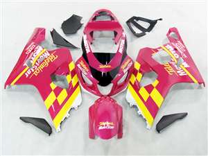 Motorcycle Fairings Kit - 2004-2005 Suzuki GSXR 600 750 Pink Movistar Fairings | NS60405-12