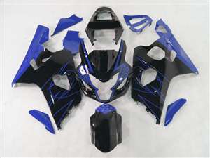 Motorcycle Fairings Kit - Black/Blue Accents 2004-2005 Suzuki GSXR 600 750 Motorcycle Fairings | NS60405-17