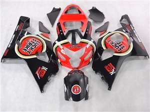 Motorcycle Fairings Kit - 2004-2005 Suzuki GSXR 600 750 Lucky Strike Custom Fairings | NS60405-22