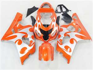 Motorcycle Fairings Kit - Orange Tribal 2004-2005 Suzuki GSXR 600 750 Motorcycle Fairings | NS60405-27