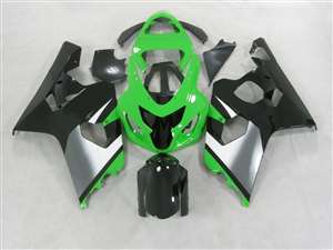 Motorcycle Fairings Kit - 2004-2005 Suzuki GSXR 600 750 Green/Black Fairings | NS60405-37