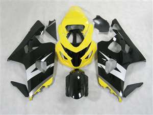 Motorcycle Fairings Kit - 2004-2005 Suzuki GSXR 600 750 Silver/Black/Yellow Fairings | NS60405-39