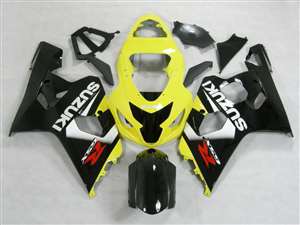 Motorcycle Fairings Kit - Black/Yellow 2004-2005 Suzuki GSXR 600 750 Motorcycle Fairings | NS60405-40