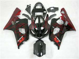 Motorcycle Fairings Kit - 2004-2005 Suzuki GSXR 600 750 Fire Flames Fairings | NS60405-47