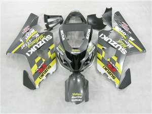 Motorcycle Fairings Kit - 2004-2005 Suzuki GSXR 600 750 Silver Telefonica Fairings | NS60405-55