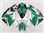 Motorcycle Fairings Kit - 2006-2007 Suzuki GSXR 600 750 White/Emerald Fairings | NS60607-6