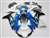 Motorcycle Fairings Kit - 2011-2021 Suzuki GSXR 600 750 White/Blue OEM Style Fairings | NS61117-14