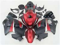 Motorcycle Fairings Kit - 1999-2007 Suzuki GSXR 1300 Hayabusa Candy Red/Black Fairings | NSH9907-101