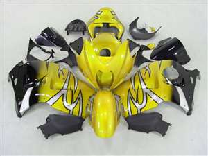 Motorcycle Fairings Kit - Yellow Tribal Fade 1999-2007 Suzuki GSXR 1300 Hayabusa Motorcycle Fairings | NSH9907-106