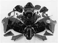 Motorcycle Fairings Kit - 1999-2007 Suzuki GSXR 1300 Hayabusa Grey Flame on Black Fairings | NSH9907-119