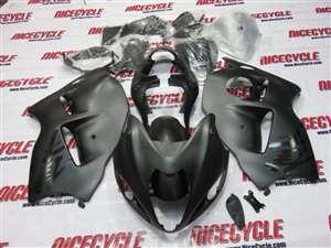 Motorcycle Fairings Kit - 1999-2007 Suzuki GSXR 1300 Hayabusa Back In Black Fairings | NSH9907-123