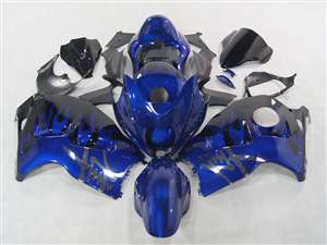 Motorcycle Fairings Kit - 1999-2007 Suzuki GSXR 1300 Hayabusa Deep Blue/Black Fairings | NSH9907-18