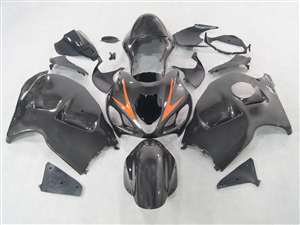 Motorcycle Fairings Kit - 1999-2007 Suzuki GSXR 1300 Hayabusa Charcoal Orange Accent Fairings | NSH9907-31