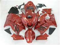 Motorcycle Fairings Kit - 1999-2007 Suzuki GSXR 1300 Hayabusa Burgundy Metallic Ghost Flame Fairings | NSH9907-53