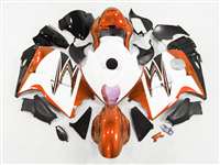 Motorcycle Fairings Kit - 1999-2007 Suzuki GSXR 1300 Hayabusa Orange/White Fairings | NSH9907-76