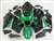 Motorcycle Fairings Kit - 1999-2007 Suzuki GSXR 1300 Hayabusa Candy Green/Black Fairings | NSH9907-87