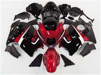 Motorcycle Fairings Kit - 1999-2007 Suzuki GSXR 1300 Hayabusa Candy Red/Black Fairings | NSH9907-89