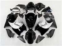 Motorcycle Fairings Kit - 1999-2007 Suzuki GSXR 1300 Hayabusa Black/Silver Fairings | NSH9907-9