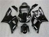Motorcycle Fairings Kit - 2000-2001 Yamaha YZF R1 Black Ghost Flame Fairings | NY10001-12