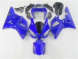 Motorcycle Fairings Kit - 2000-2001 Yamaha YZF R1 Solid Blue Fairings | NY10001-3