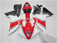 Motorcycle Fairings Kit - 2012-2014 Yamaha YZF R1 Red White Motorcycle Fairings | NY11215-3