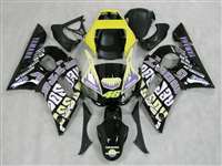 Motorcycle Fairings Kit - 1998-1999 Yamaha YZF R1 Black yellow Silver Fairings | NY19899-14