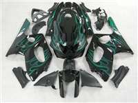 Motorcycle Fairings Kit - Green Flame 1997-2007 Yamaha YZF 600R Motorcycle Fairings | NY69707-27