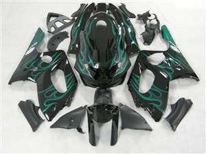 Motorcycle Fairings Kit - Green Flame 1997-2007 Yamaha YZF 600R Motorcycle Fairings | NY69707-27